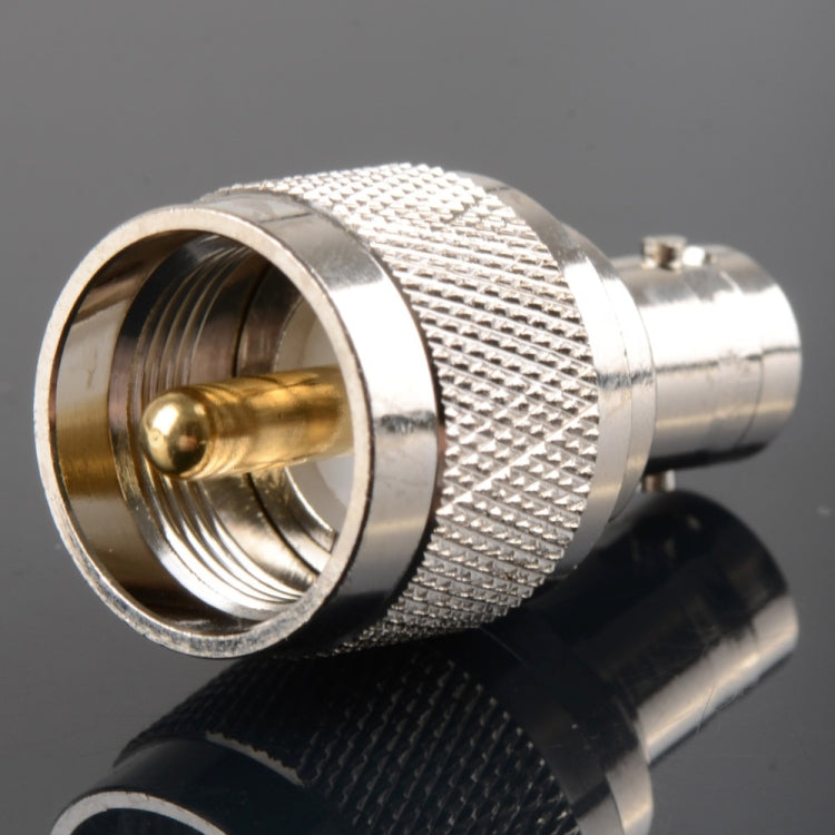 UG-273 UHF Male Plug To BNC Female Plug Nickel Plating Connector Adapter, UHF Male To BNC Female UG-273 UHF Male Plug To BNC Female Plug Nickel Plating Connector Adapter, UHF Male To BNC Female